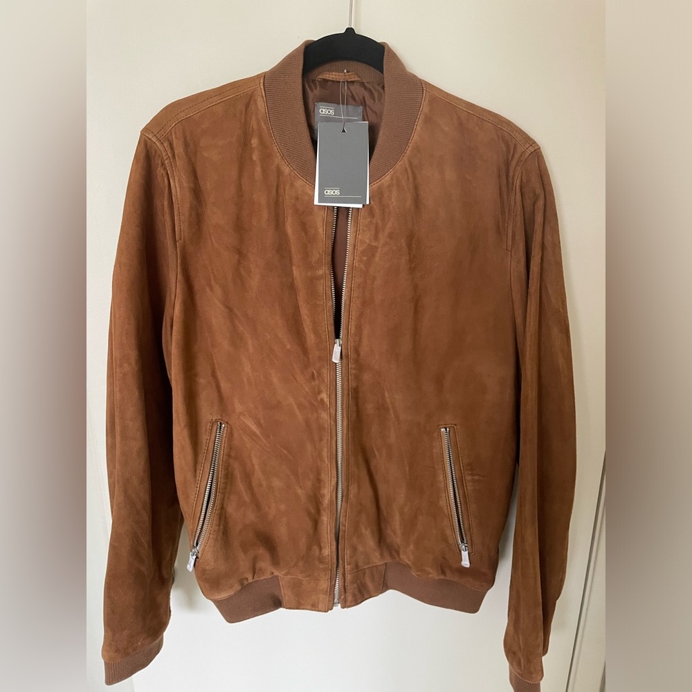 Men’s Suede Bomber Jacket
